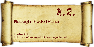 Melegh Rudolfina névjegykártya